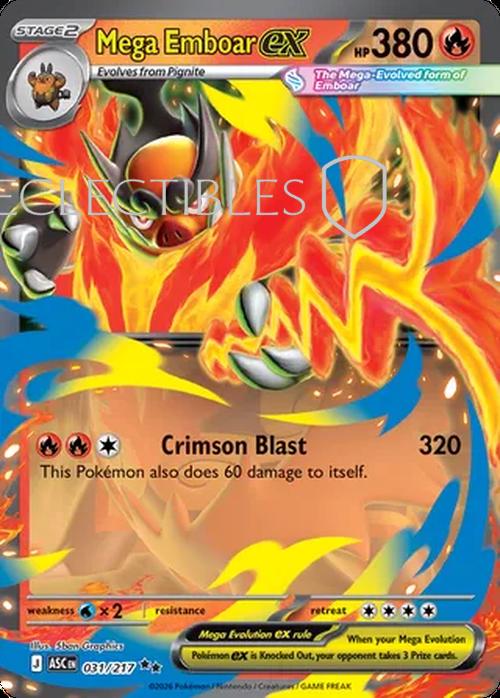Pokemon Ascended Heroes 031/217 Mega Emboar ex