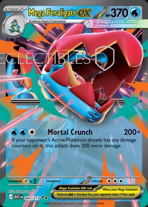 Pokemon Ascended Heroes 043/217 Mega Feraligatr ex