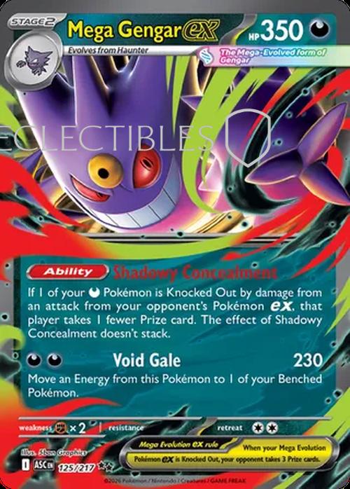 Pokemon Ascended Heroes 125/217 Mega Gengar ex