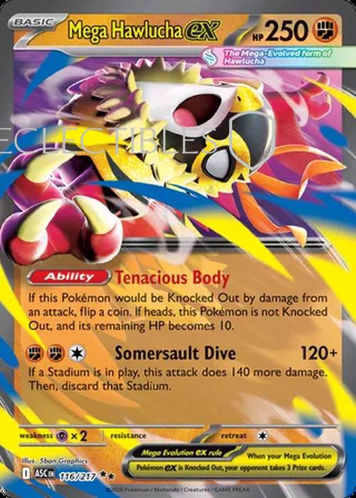 Pokemon Ascended Heroes 116/217 Mega Hawlucha ex
