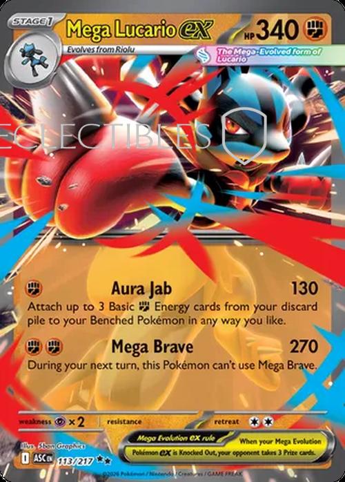 Pokemon Ascended Heroes 113/217 Mega Lucario ex