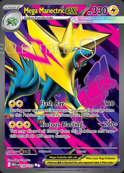 Pokemon Mega Evolutions 158/132 Mega Manectric ex 
