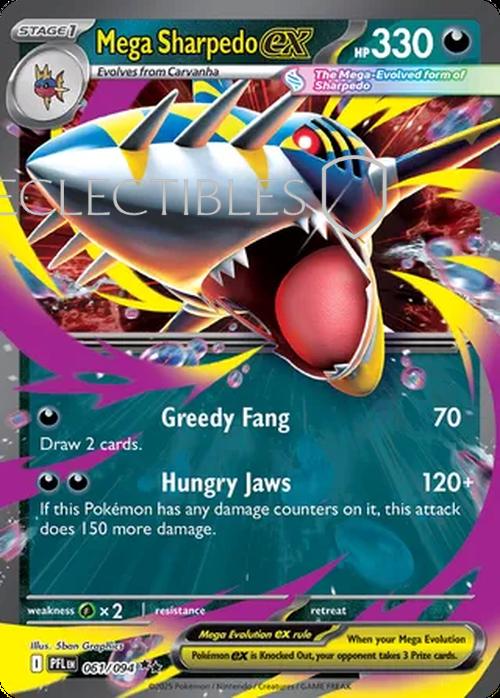 Pokemon Phantasmal Flames 061/094 Mega Sharpedo ex 