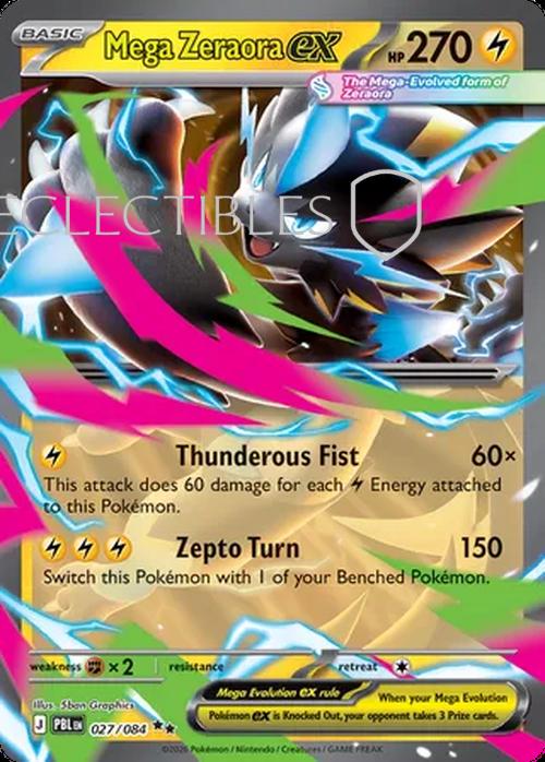 Pokemon pitch black 027/84 Mega Zeraora ex