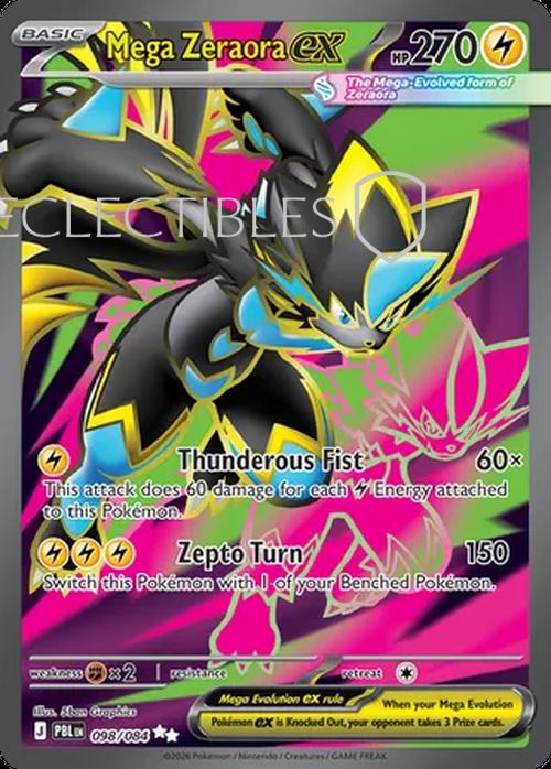Pokemon pitch black 098/84 Mega Zeraora ex