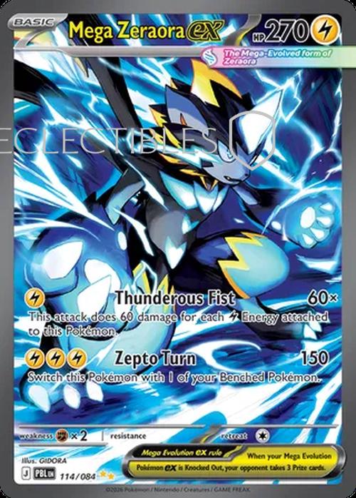 Pokemon pitch black 114/84 Mega Zeraora ex