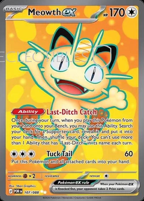Pokemon Perfect Order 107/88 Meowth ex