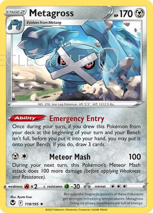 Pokemon Silver Tempest 119/195 Metagross Holo