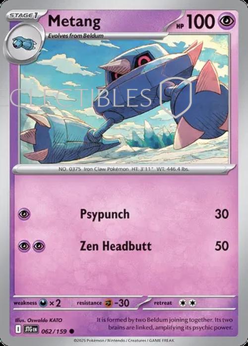 Pokemon Journey Together 062/159 Metang Reverse Holo