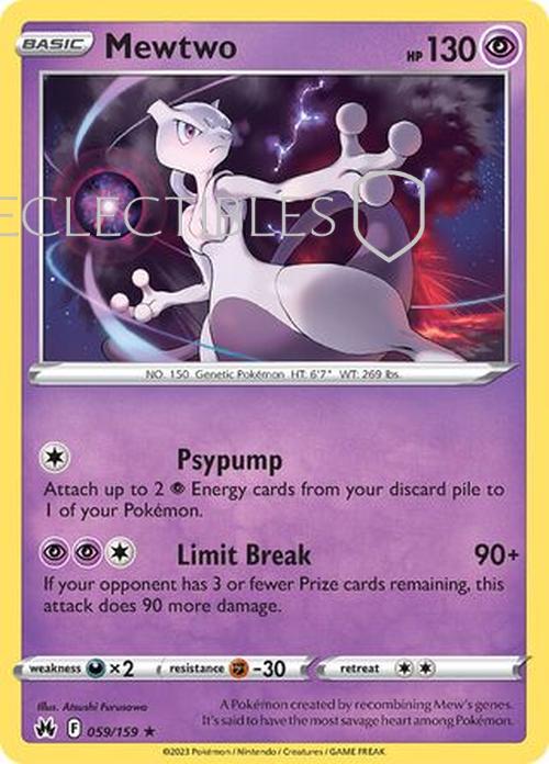 Pokemon Crown Zenith 059/159 Mewtwo  Reverse Holo