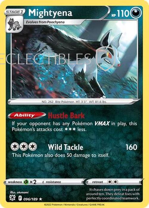 Pokemon Astral Radiance 096/189 Mightyena  Reverse Holo