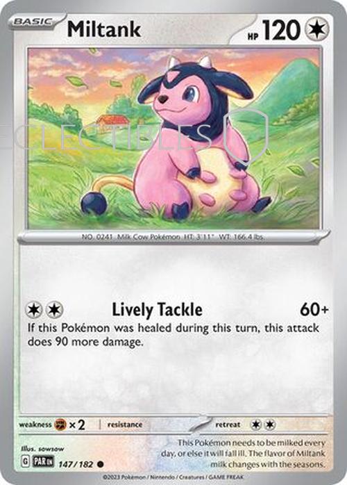 Pokemon Paradox Rift 147/182 Miltank  Reverse Holo