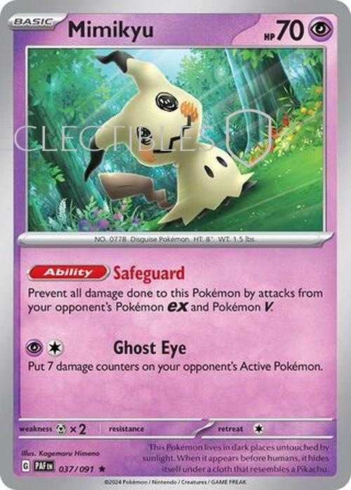 Pokemon Paldean Fates 037/91 Mimikyu Holo