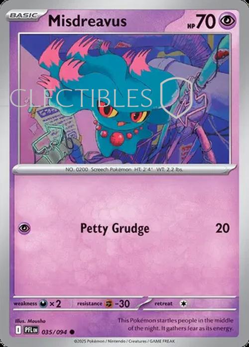 Pokemon Phantasmal Flames 035/094 Misdreavus  Reverse Holo