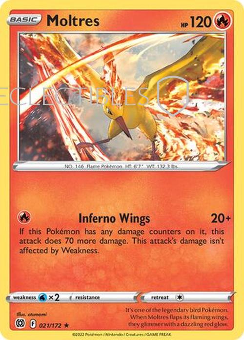 Pokemon Brilliant Stars 021/172 Moltres Holo