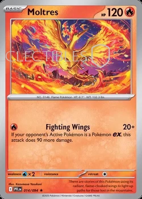 Pokemon Phantasmal Flames 014/094 Moltres  Reverse Holo