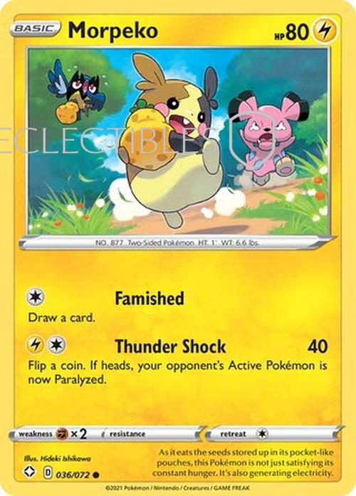 Pokemon Shining Fates 036/072 Morpeko  Reverse Holo