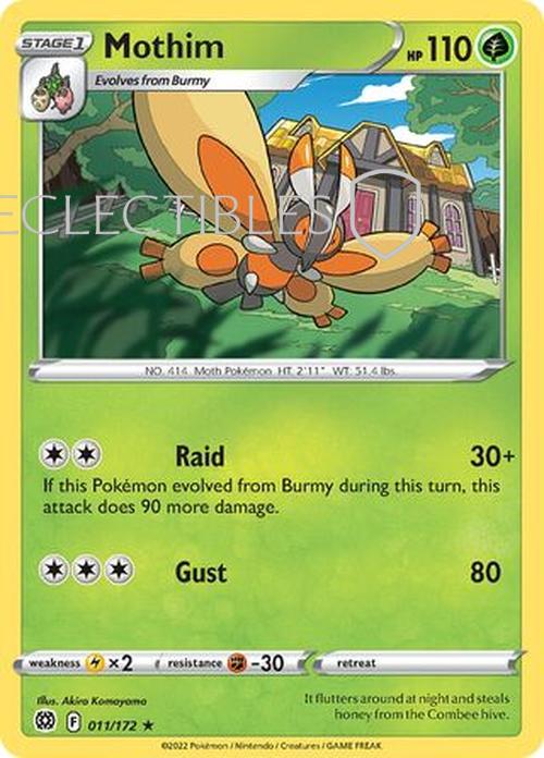 Pokemon Brilliant Stars 011/172 Mothim  Reverse Holo