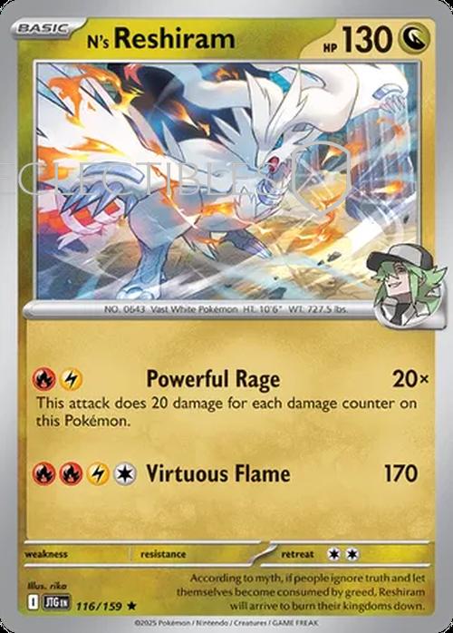 Pokemon Journey Together 116/159 Ns Reshiram Holo