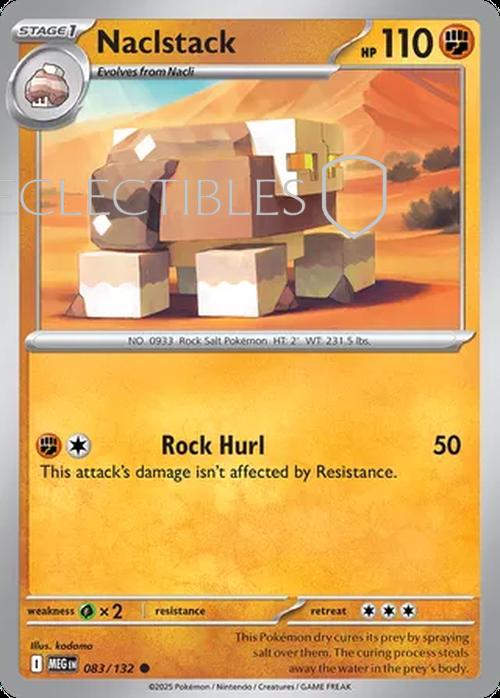 Pokemon Mega Evolutions 083/132 Naclstack  Reverse Holo