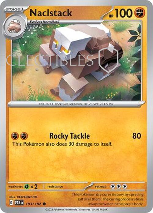 Pokemon Paradox Rift 103/182 Naclstack  Reverse Holo