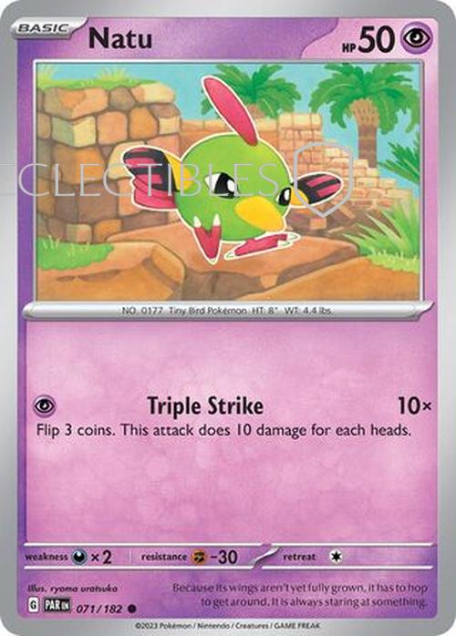 Pokemon Paradox Rift 071/182 Natu  Reverse Holo