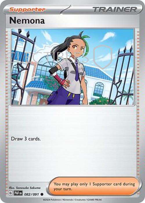 Pokemon Paldean Fates 082/91 Nemona  Reverse Holo