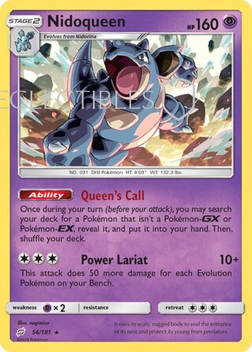 Pokemon Team up 056/181 Nidoqueen Reverse Holo