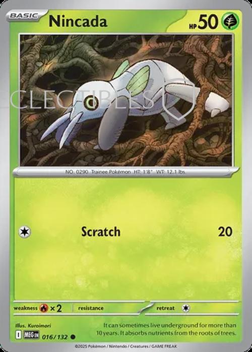 Pokemon Mega Evolutions 016/132 Nincada  Reverse Holo