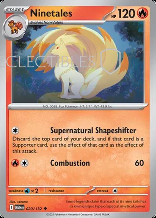 Pokemon Mega Evolutions 020/132 Ninetales  Reverse Holo