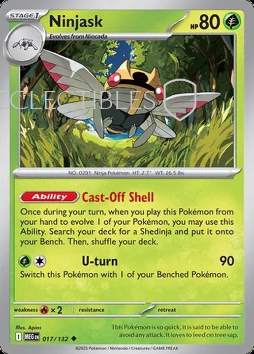 Pokemon Mega Evolutions 017/132 Ninjask  Reverse Holo