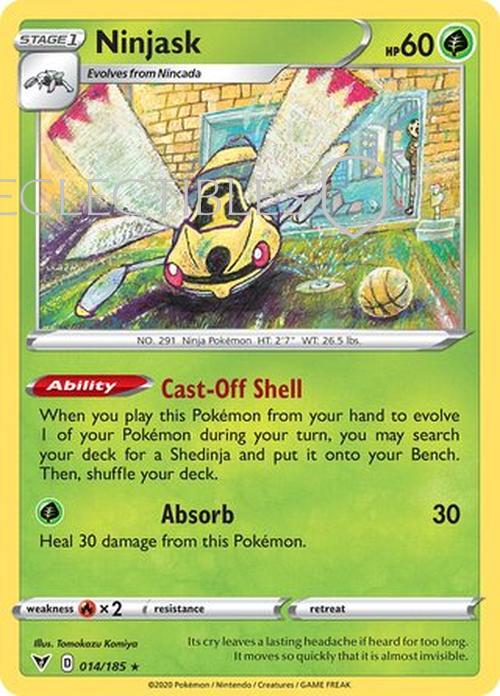 Pokemon Vivid Voltage 014/185 Ninjask Reverse Holo