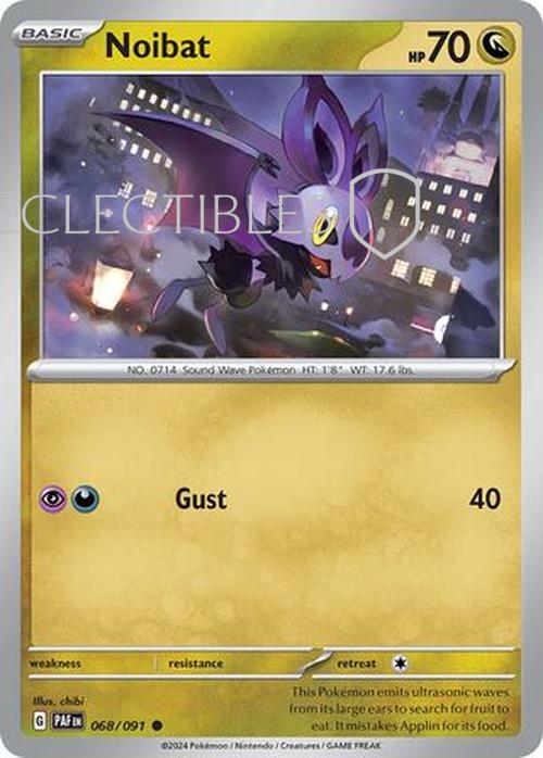 Pokemon Paldean Fates 068/91 Noibat  Reverse Holo