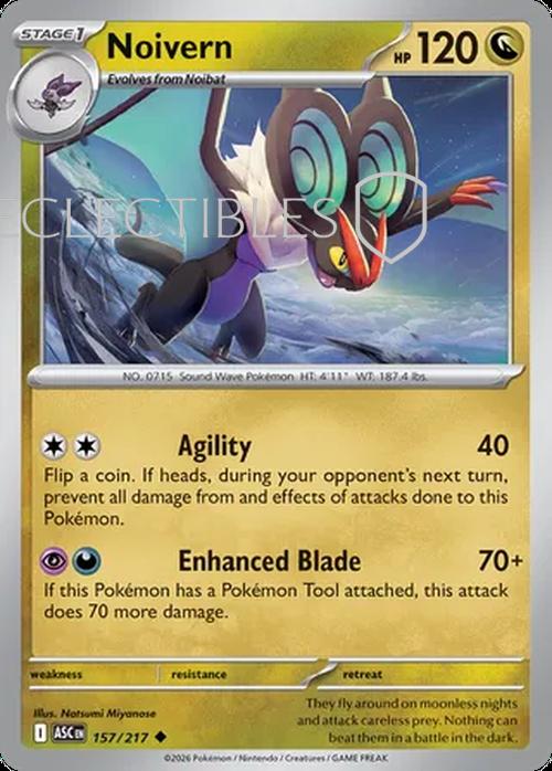 Pokemon Ascended Heroes 157/217 Noivern  Reverse Holo