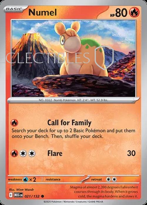 Pokemon Mega Evolutions 021/132 Numel  Reverse Holo