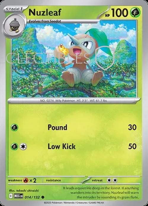 Pokemon Mega Evolutions 014/132 Nuzleaf  Reverse Holo