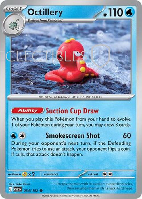 Pokemon Paradox Rift 034/182 Octillery  Reverse Holo
