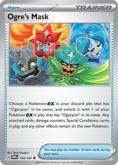 Pokemon Twilight Masquerade 159/167 Ogres Mask  Reverse Holo