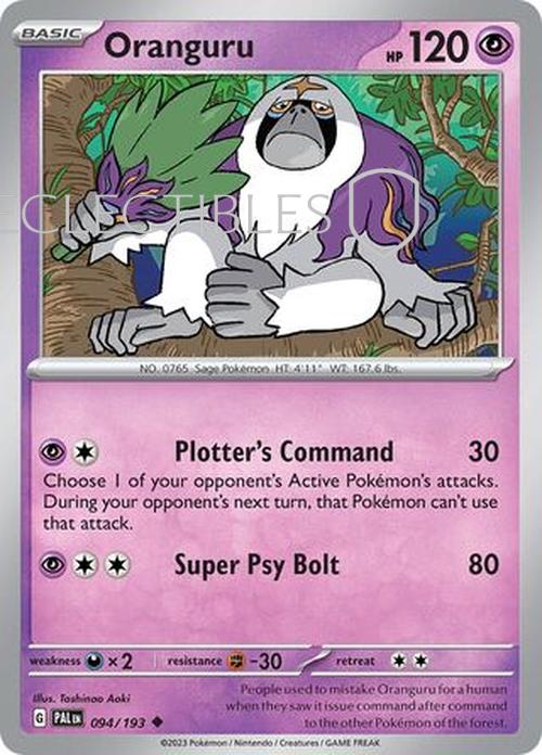 Pokemon Paldea Evolved  094/193 Oranguru  Reverse Holo