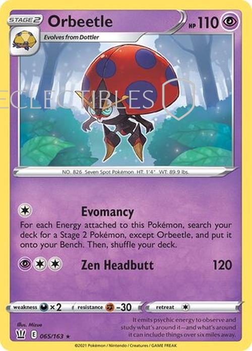 Pokemon Battle Styles 065/163 Orbeetle Holo