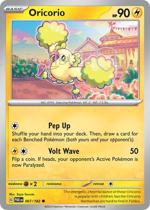 Pokemon Paradox Rift 067/182 Oricorio  Reverse Holo