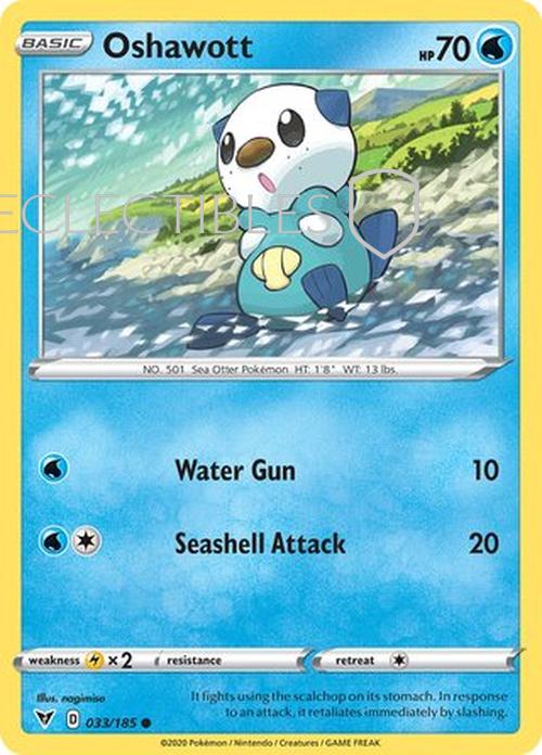 Pokemon Vivid Voltage 033/185 Oshawott Reverse Holo