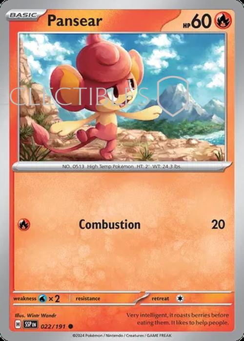 Pokemon Surging Sparks 022/191 Pansear  Reverse Holo