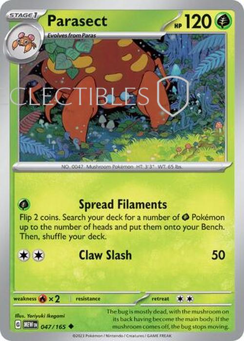 Pokemon Scarlet & Violet 151 047/165 Parasect  Reverse Holo