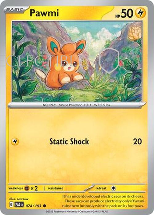 Pokemon Paldea Evolved  074/193 Pawmi  Reverse Holo