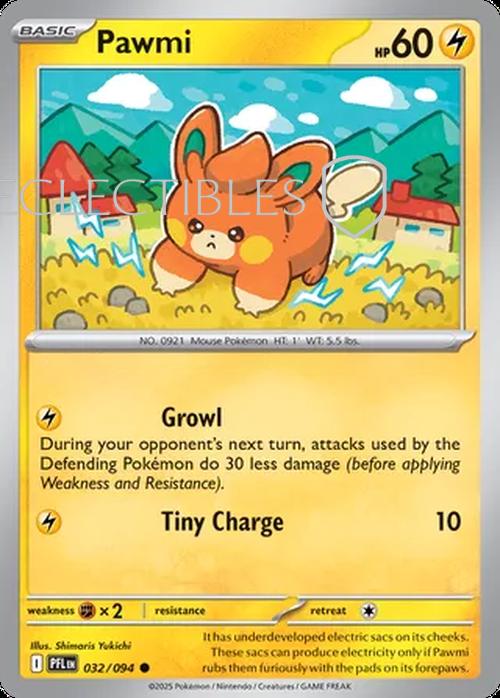 Pokemon Phantasmal Flames 032/094 Pawmi  Reverse Holo