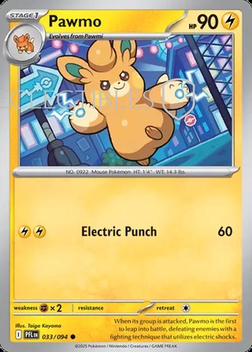 Pokemon Phantasmal Flames 033/094 Pawmo  Reverse Holo