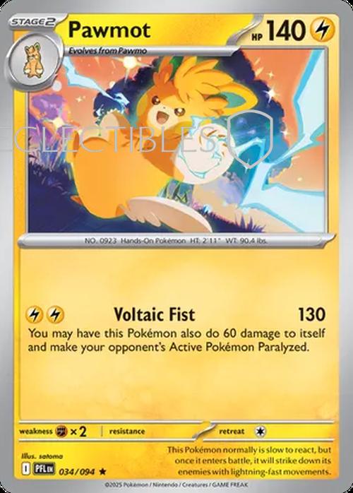 Pokemon Phantasmal Flames 034/094 Pawmot Holo