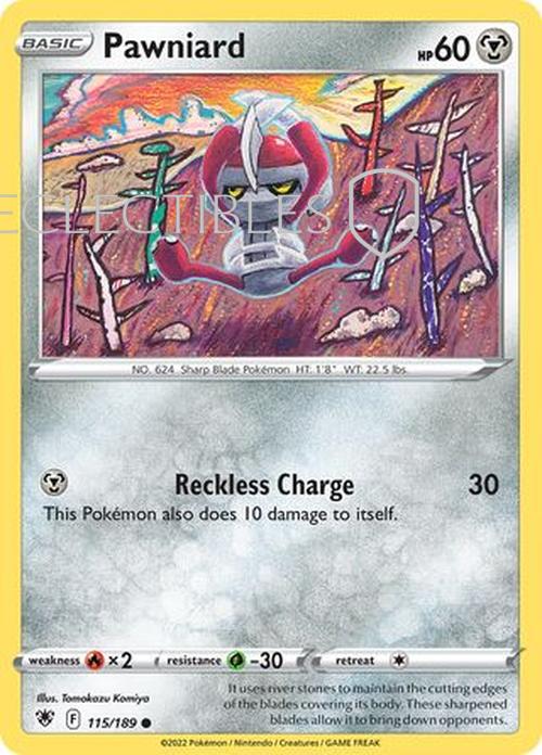 Pokemon Astral Radiance 115/189 Pawniard  Reverse Holo