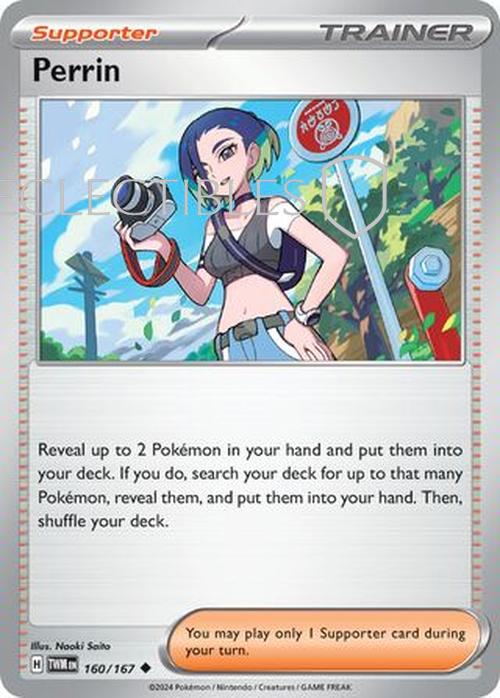 Pokemon Twilight Masquerade 160/167 Perrin  Reverse Holo